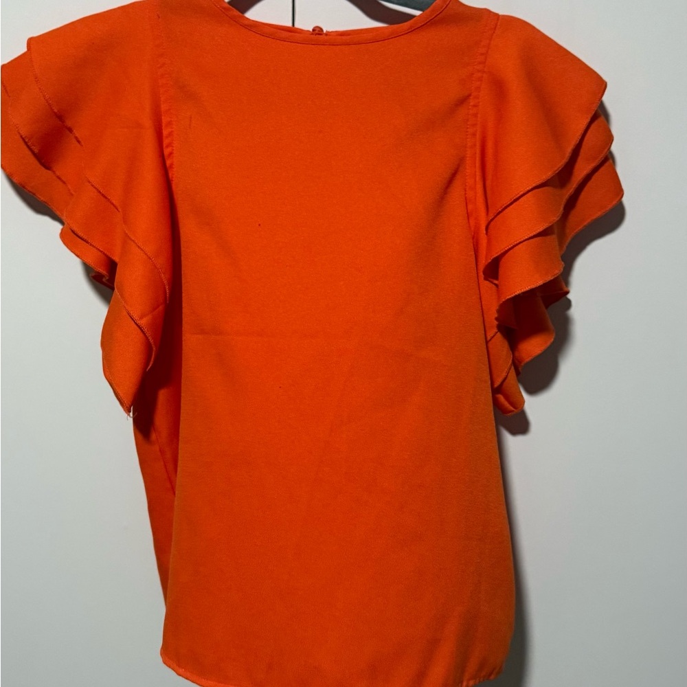 SHEIN Bright Orange Blouse
